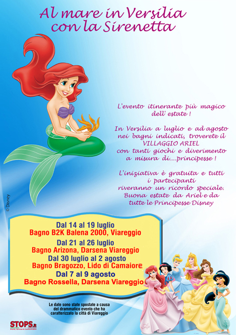 Disney Princess: al mare con Ariel, La Sirenetta | Eventi | Viareggino Disney Princess: al mare con Ariel, La Sirenetta | Eventi | Viareggino
