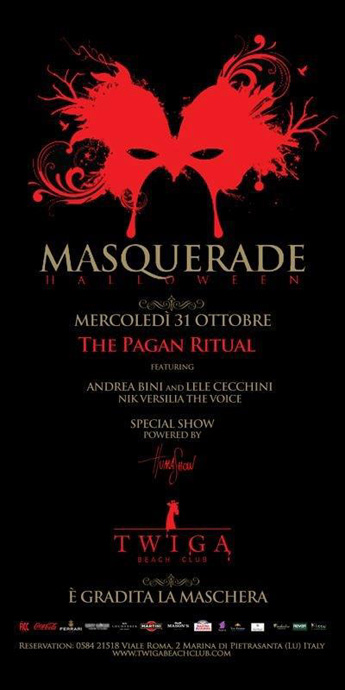 MARINA DI PIETRASANTA - Masquerade al Twiga Beach Cub per Halloween