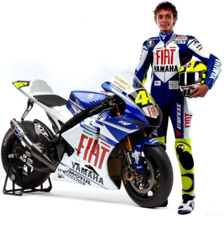 Valentino Rossi with Yamaha Fiat