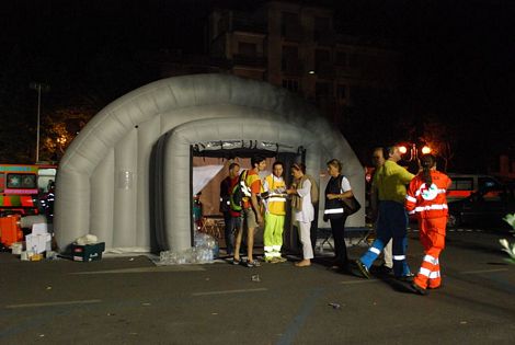 Le sale del centro Congressi Principe di Piemonte a disposizione degli sfollati  e dei soccorsi