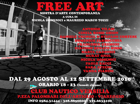 Mostra d'arte contemporanea Free Art al Club Nautico di Viareggio