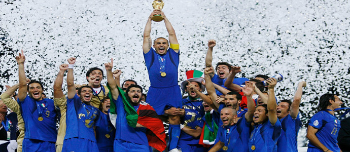 Gattuso, Materazzi, Inzaghi, Grosso e altri azzurri Campioni del Mondo 2006 allo Stadio dei Pini