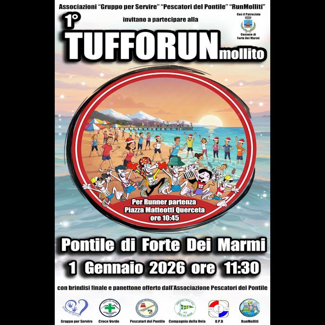 “TuffoRunmollito”: a Forte dei Marmi il primo Tuffo di Capodanno