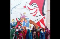 Alla Cittadella murales dedicato alle maschere rionali