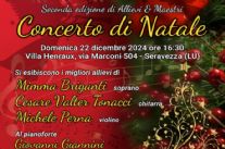 Domenica a Villa Henraux a Seravezza concerto di Natale "Allievi e Maestri"