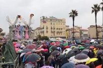 Viareggio, il maltempo dice "NO" al primo corso mascherato
