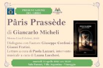 Domani Giancarlo Micheli presenta il suo nuovo libro ‘Pâris Prassède’