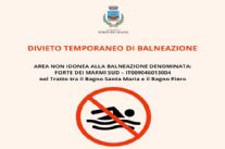 Divieto di balneazione a Pietrasanta e Forte dei Marmi