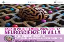 Secondo appuntamento con la rassegna Neuroscienze in Villa