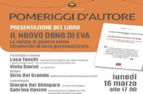 Per "Pomeriggi d'Autore" i presenta oggi il libro "Il nuovo dono di Eva"