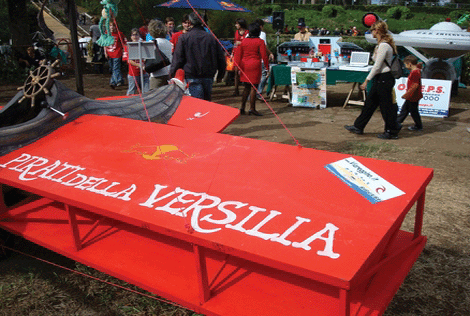 I Pirati della Versilia supportati da Viareggino.it al 2° Red Bull Flugtug a Roma.