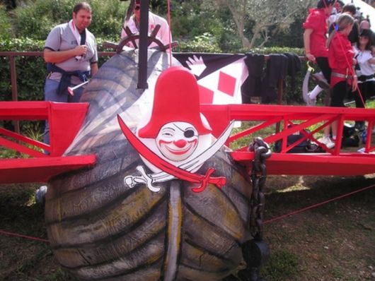 I Pirati della Versilia supportati da Viareggino.it al 2° Red Bull Flugtug a Roma.