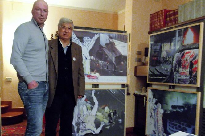 Carlo Carli incontra Marco Piagentini in vista della mostra dedicata ai disastri ferroviari di Viareggio e Santiago de Compostela