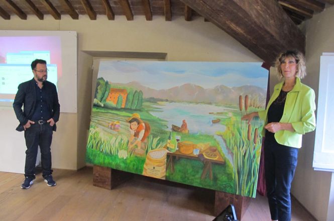 FESTIVAL DEL RISO. Nell’ Antico opificio La Brilla presentata un’opera pittorica realizzata dai ragazzi delle scuole Medie di Piano di Conca