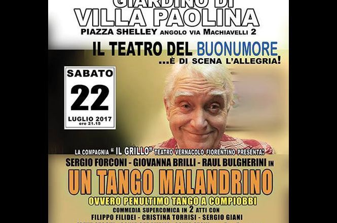 Viareggio giardino di villa paolina il teatro del buonumore: e' di scena l'allegria arriva il “ciclone” Sergio Forconi