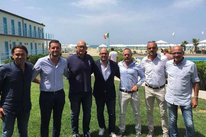 Il Viareggio presenta il nuovo allenatore ('Gigi' Pagliuca) e il nuovo dg ('Alex' Doga)