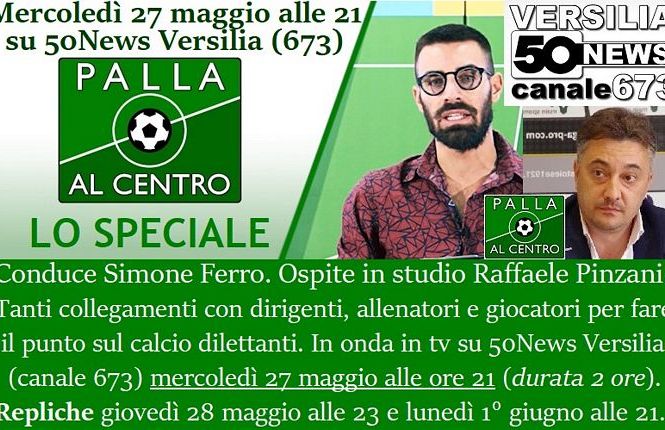 Torna in tv «Palla al centro» con uno speciale sul calcio dilettanti... e poi da giugno la versione estiva!