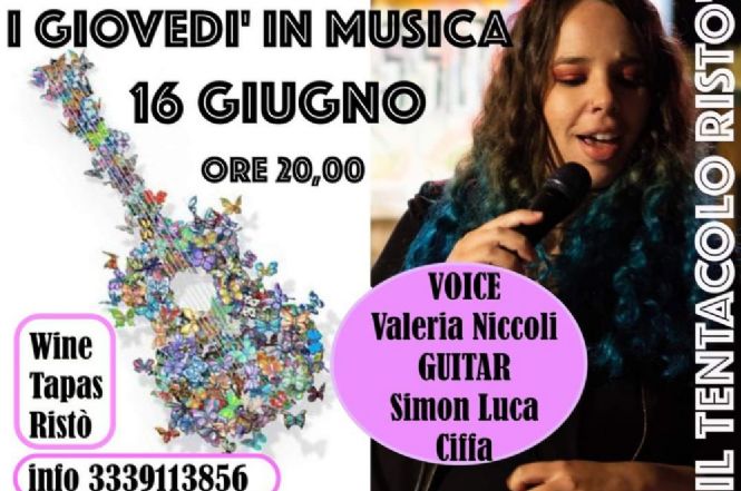 Giovedi 16 giugno musica live al Tentacolo Ristò