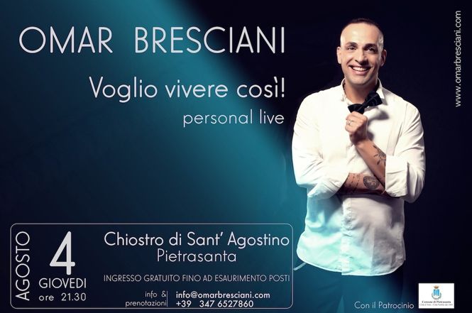 Omar Bresciani, concerto in Sant' Agostino a Pietrasanta