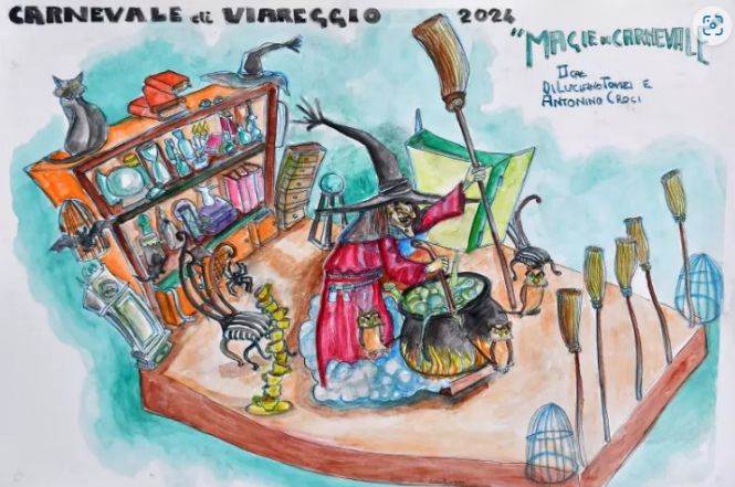 2° categoria - Magie di Carnevale di Luciano Tomei e Antonio Croci: bozzetto e descrizione