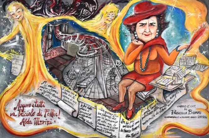 2° categoria - “Auguro a tutti un briciolo di follia!” Alda Merini  di Priscilla Borri:  bozzetto e descrizione