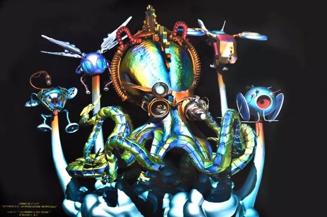 1° categoria - Octopus 5.0 La rivoluzione artificiale di Luigi Bonetti: bozzetto e descrizione