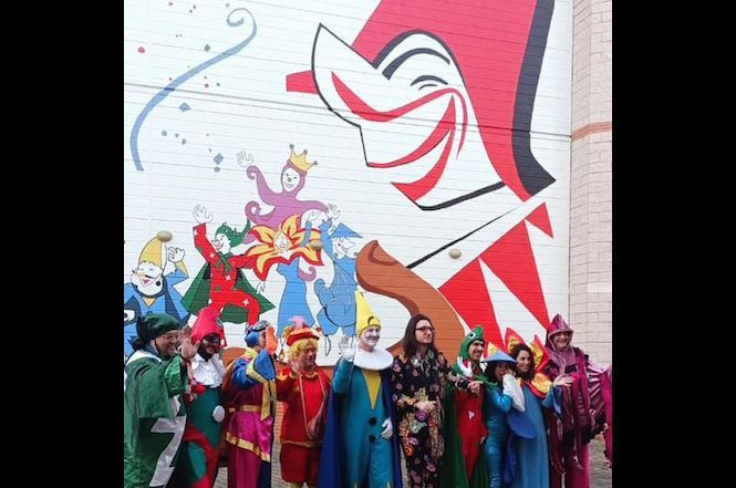 Alla Cittadella murales dedicato alle maschere rionali