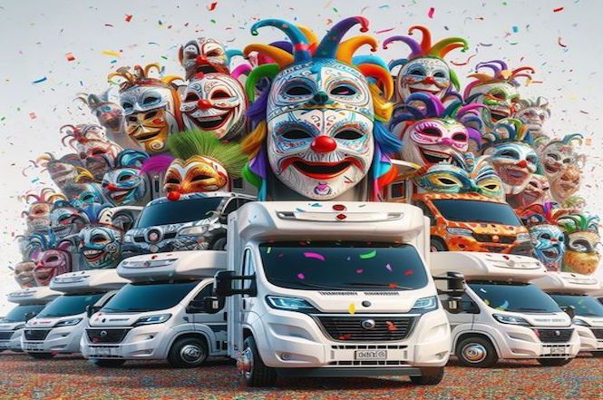 "Dove si va questo week-end in camper"? al Carnevale di Viareggio