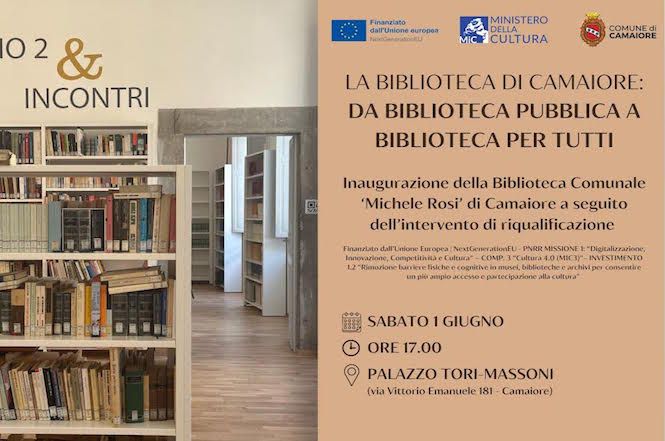 Domani si inaugura la rinnovata biblioteca "Rosi" a Camaiore