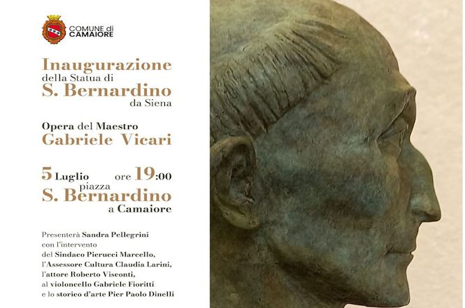 Venerdì si inaugurerà la statua di S.Bernardino, opera di Gabriele Vicari
