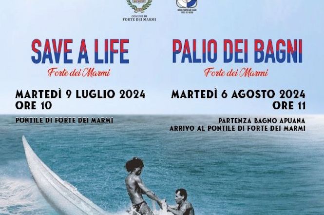 Domattina dalle 10 alle 12 a Forte dei Marmi il "Save a Life"