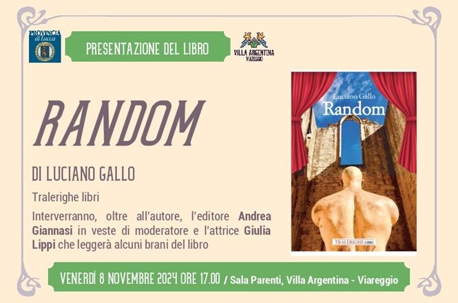 Villa Argentina: venerdì 8 novembre si presenta il libro RANDOM del giornalista Luciano Gallo
