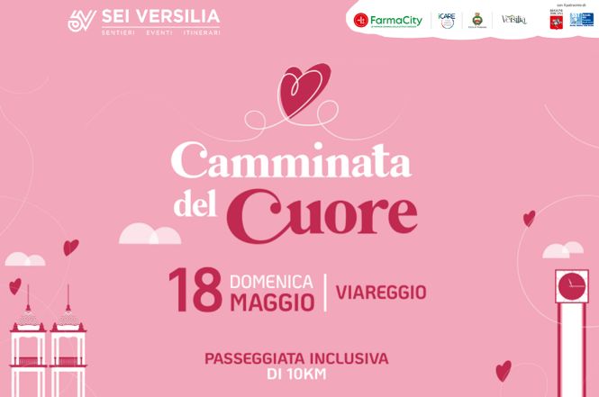 Domenica 18 maggio la 3° Camminata del Cuore a Viareggio per parlare di prevenzione e inclusione