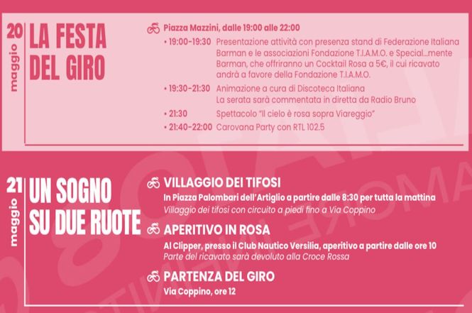 Viareggio, tante iniziative in attesa del Giro d'Italia 2025. Le modifiche al traffico