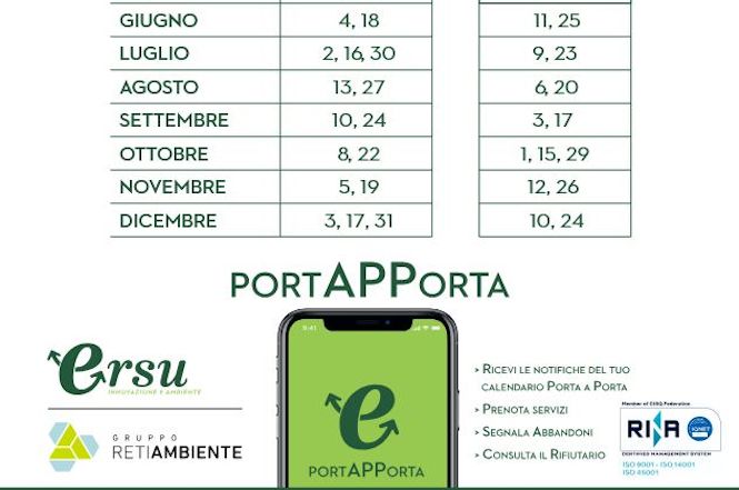 A Seravezza nuovo calendario per la raccolta di vetro e verde