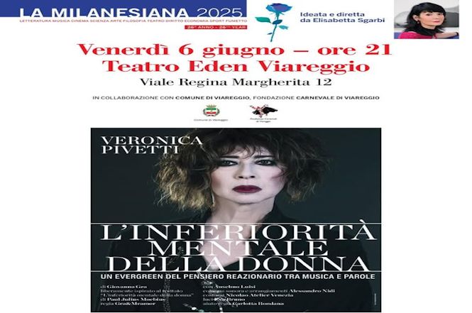 Veronica Pivetti domani sera in scena al teatro Eden