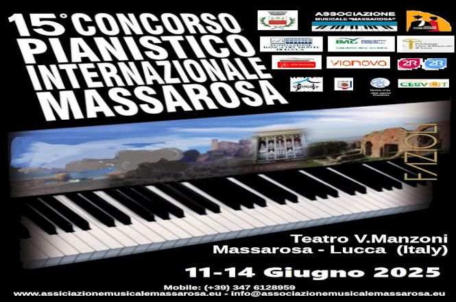 Massarosa, da domani le selezioni per il 15.o Concorso Pianistico Internazionale