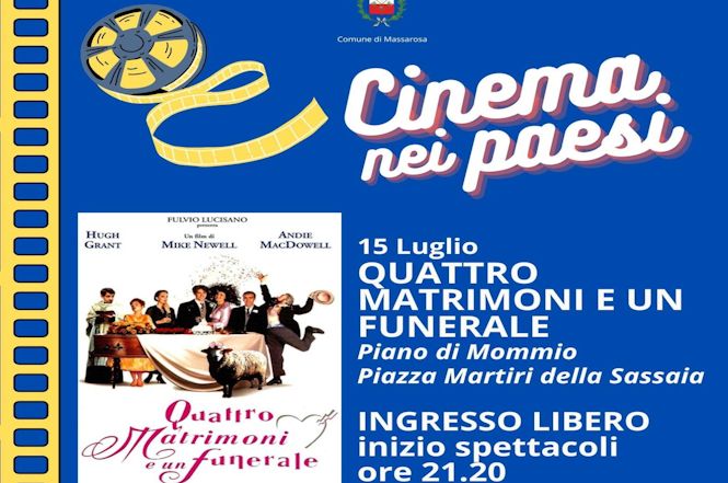 Massarosa, domani inizia la rassegna "Cinema nei Paesi"