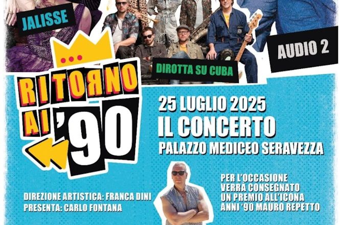 Attesa per il concerto del 25 luglio per festeggiare gli anni '90 a Seravezza