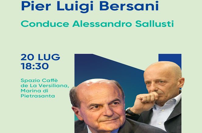 Domani in Versiliana incontro con Pier Luigi Bersani. Lunedì Alfonso Signorini