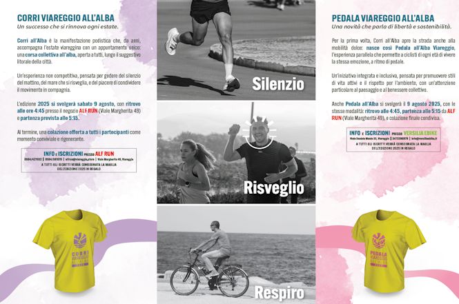Torna sabato 9 agosto "Corri o pedala all'alba a Viareggio"