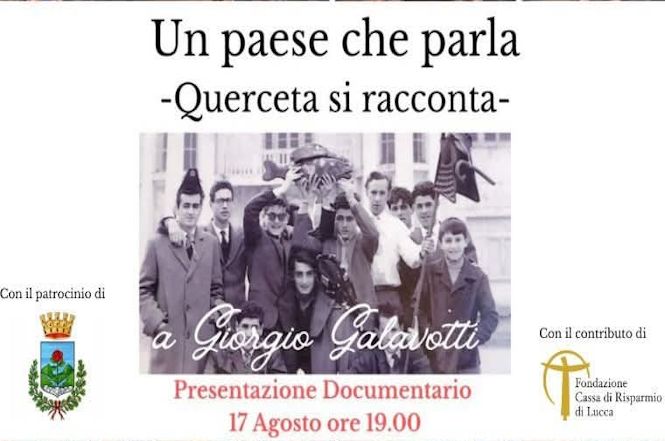 Domani alle 19 anteprima del documentario "Un paese che parla. Querceta si racconta