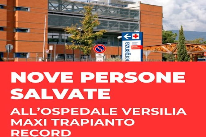 Donazioni multiorgano, maxi trapianto al Versilia: salvate nove persone