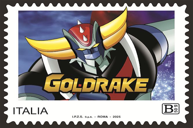Da ieri Goldrake è raffigurato su un francobolllo delle Poste Italiane