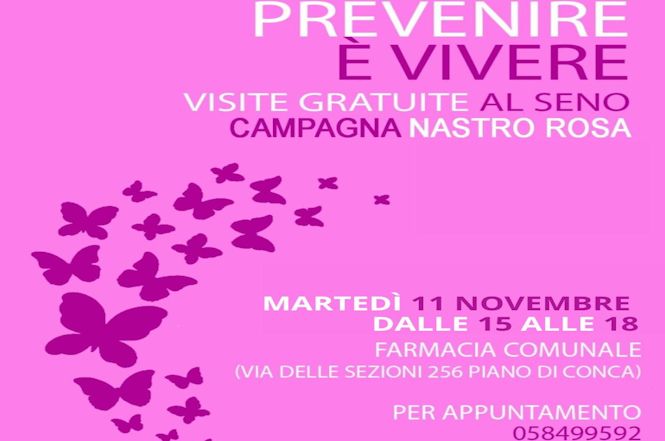 Prevenzione tumore al seno: visite gratis a Piano di Conca