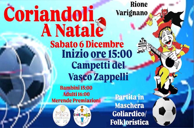 Sabato prossimo si gioca in maschera al Vasco Zappelli