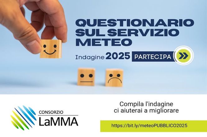 Il Consorzio Lamma promuove un questionario sul servizio meteo