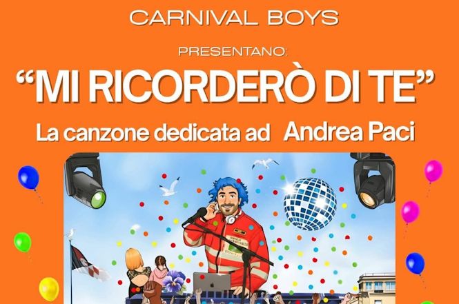 Domenica 18 gennaio sarà presentata la canzone in onore e in memoria di Andrea Paci