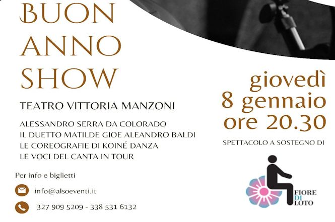 "Buon Anno Show" al Teatro Vittoria Manzoni spettacolo e solidarietà