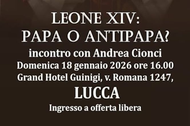 All'Hotel Guinigi torna Andrea Cionci con aggiornamenti sul "Codice Ratzinger"